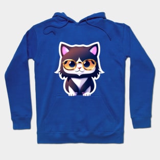 kitten with glasses Hoodie